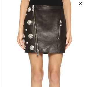 Versus Medusa Stud Leather Miniskirt 40 NWOT
